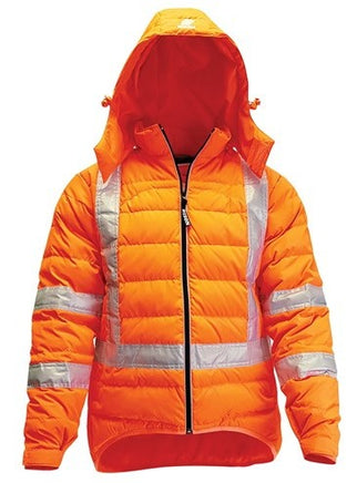 BISON Puffer Duckdown Rain Jacket Orange