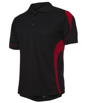 PODIUM Bell SS Polo Black Red