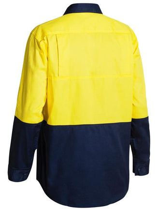 BISLEY LS Cool Lite Weight Shirt Yellow/Navy