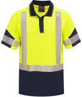 BISON Quick Dry DN Cotton Back Polo Yellow