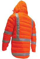 BISON Puffer Duckdown Rain Jacket Orange