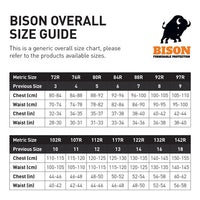 BISON Workzone Cotton Zip Overall Day Orange/Navy