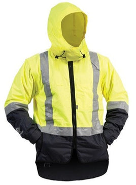 BISON Stamina Rain Jacket. 20000mm 6Hr Yellow/Navy