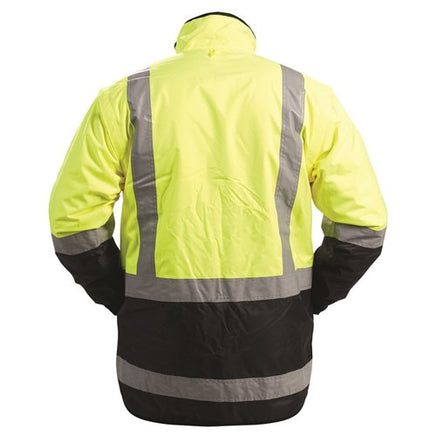 BISON Stamina Rain Jacket. 20000mm 6Hr Yellow/Navy