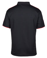 PODIUM Cool SS Polo Gunmetal Red White