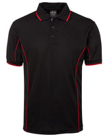 PODIUM Piping SS Polo Black Red