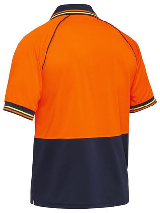 BISLEY SS Recycled Polo Orange Navy