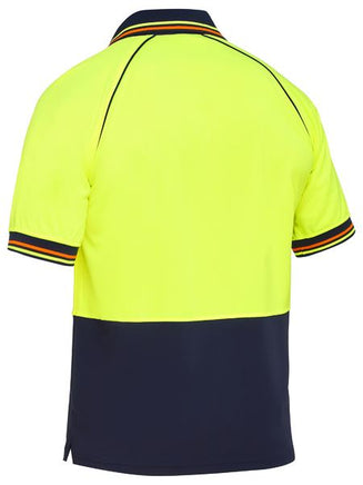 BISLEY SS Recycled Polo Yellow Navy