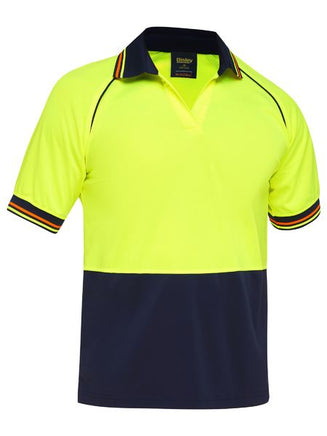 BISLEY SS Recycled Polo Yellow Navy