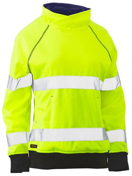 BISLEY Womens Taped Hi Vis Fleece Yellow