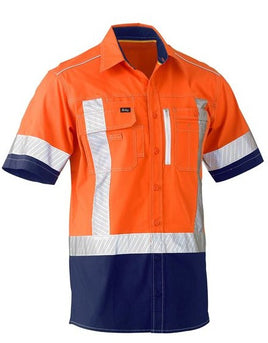 BISLEY X Taped Hi Vis SS Utility Shirt O/N