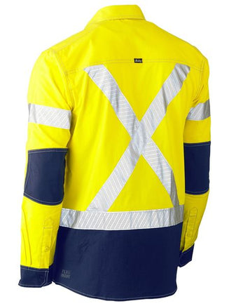 BISLEY X Taped Hi Vis LS Utility Shirt Y/N