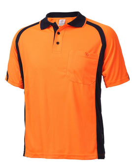 DANEUNDER Stripe Polo Orange