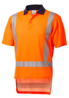 Font view of Daneunder TTMC Short Sleeve Hi Vis Cotton Back Polo Shirt