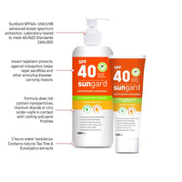SUNGARD SPF 40+ Sunscreen + Insect Repellent 125ml