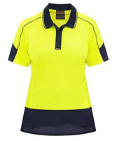 BISON Womens Quick Dry Cotton Back Polo Yellow