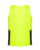 SYZMIK Hi Vis Squad Singlet Yellow Navy