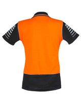 SYZMIK Zone Womens Polo Orange/Black