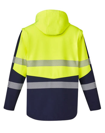 SYZMIK Unisex 2 in 1 Softshell Jacket Yellow Navy