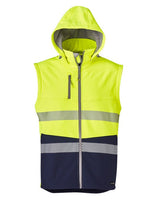 SYZMIK Unisex 2 in 1 Softshell Jacket Yellow Navy