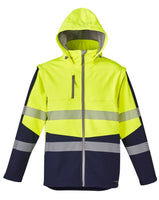 SYZMIK Unisex 2 in 1 Softshell Jacket Yellow Navy