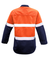 SYZMIK FR Hoop Spliced Shirt Orange