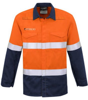 SYZMIK FR Hoop Spliced Shirt Orange