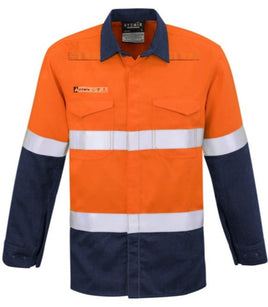 SYZMIK FR Hoop Spliced Shirt Orange