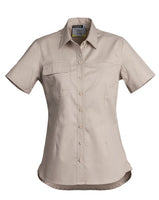 SYZMIK Womens SS Tradie Shirt Sand