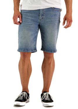 SWANNDRI Bombay Denim Shorts Mid Blue