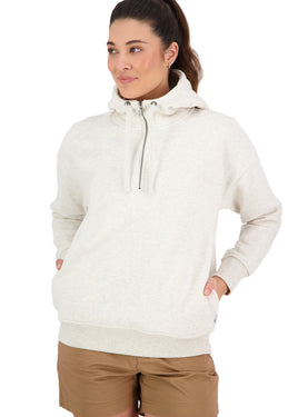 SWANNDRI Womens Ambler Fleece Hoodie Oatmeal