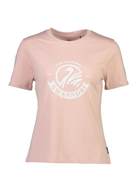 SWANNDRI Womens Heritage Logo T Shirt Pink