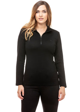 SWANNDRI Plymouth V2 1/2 Zip Merino Black